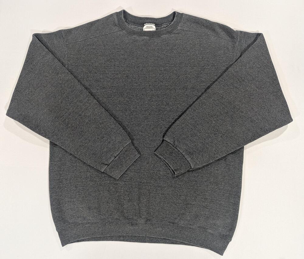 Wilson Sweatshirt Mens L Gray Fleece Pullover Crew Neck Basic Solid Casual